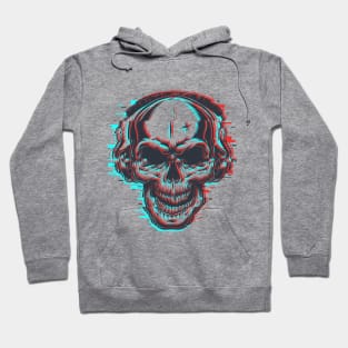 Glitch Skull with Headphones Hoodie